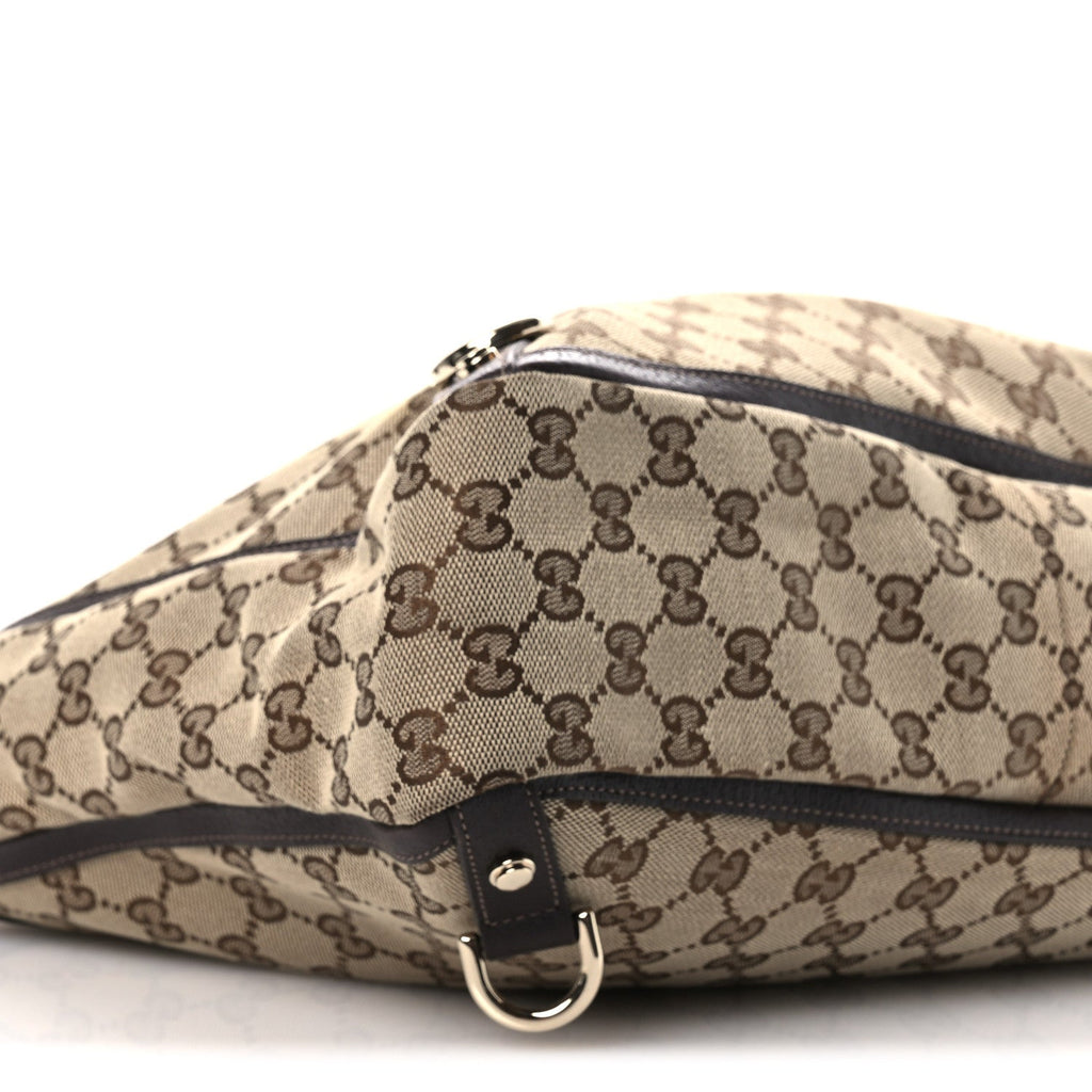Gucci Monogram Medium Abbey Tote  Brown