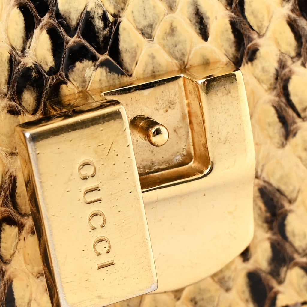 Gucci Snakeskin Mini Sylvie Chain Shoulder Bag Roccia