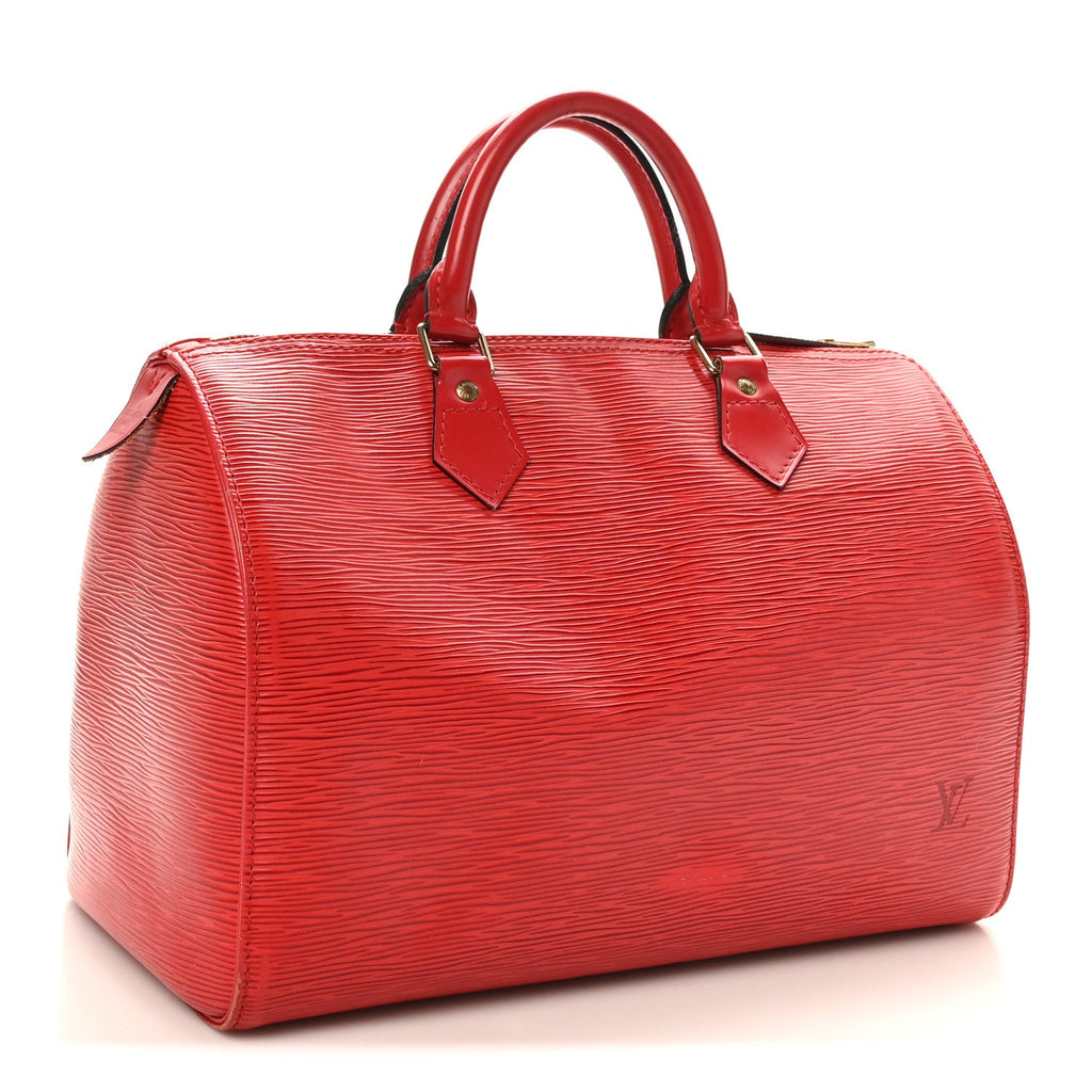 Louis Vuitton Epi Speedy 30 Castillan Red