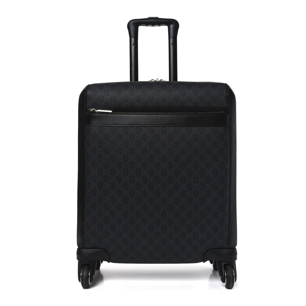 Gucci GG Supreme Monogram Calfskin Cabin Trolley Black