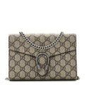 Gucci GG Supreme Monogram Mini Dionysus Chain Wallet Beige Taupe