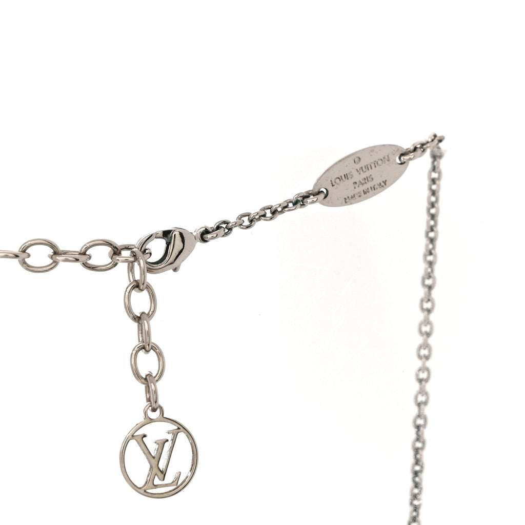 Louis Vuitton Metal Essential V Supple Necklace Silver