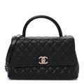 Chanel Caviar Quilted Small Coco Handle Flap Black