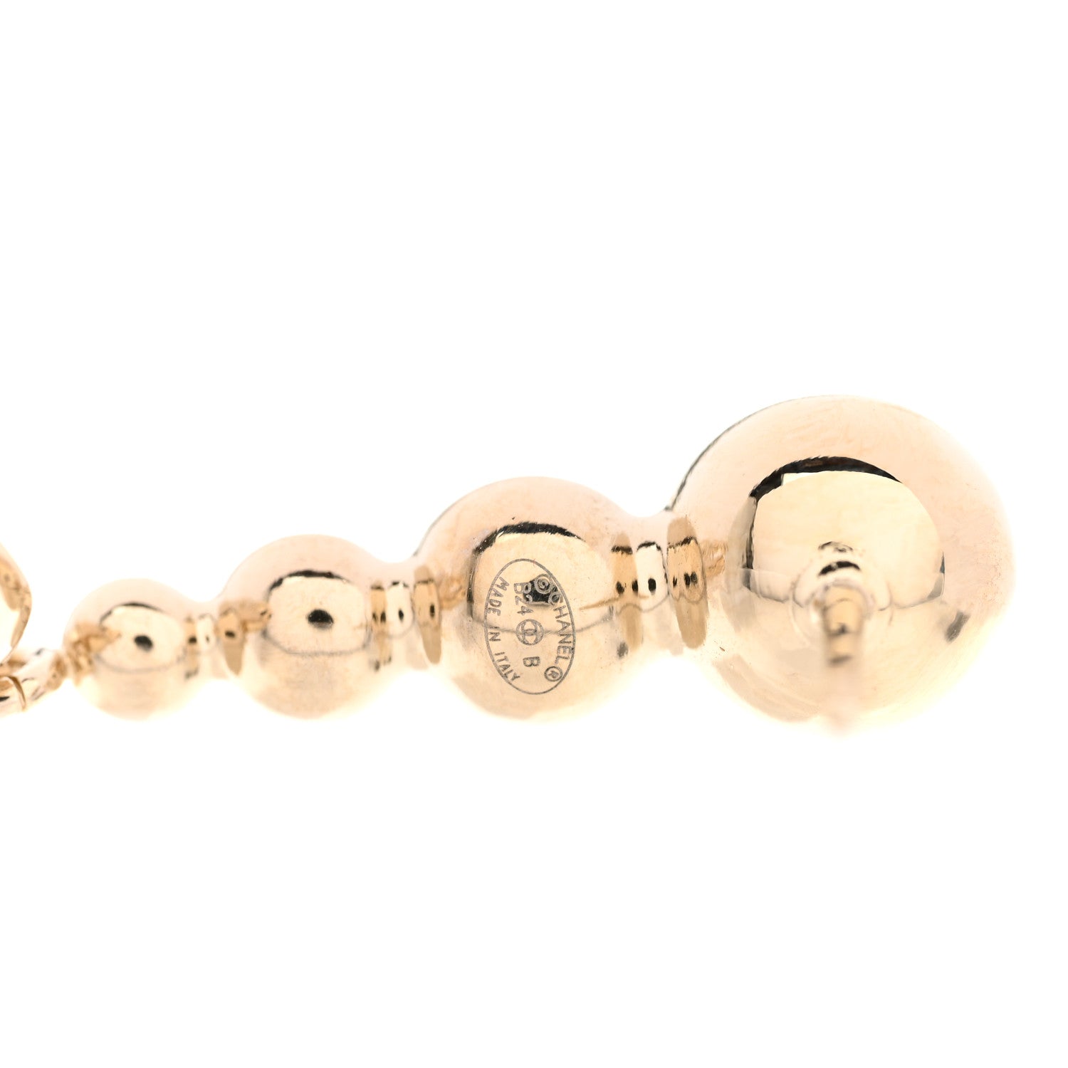 Crystal CC Drop Earrings Gold