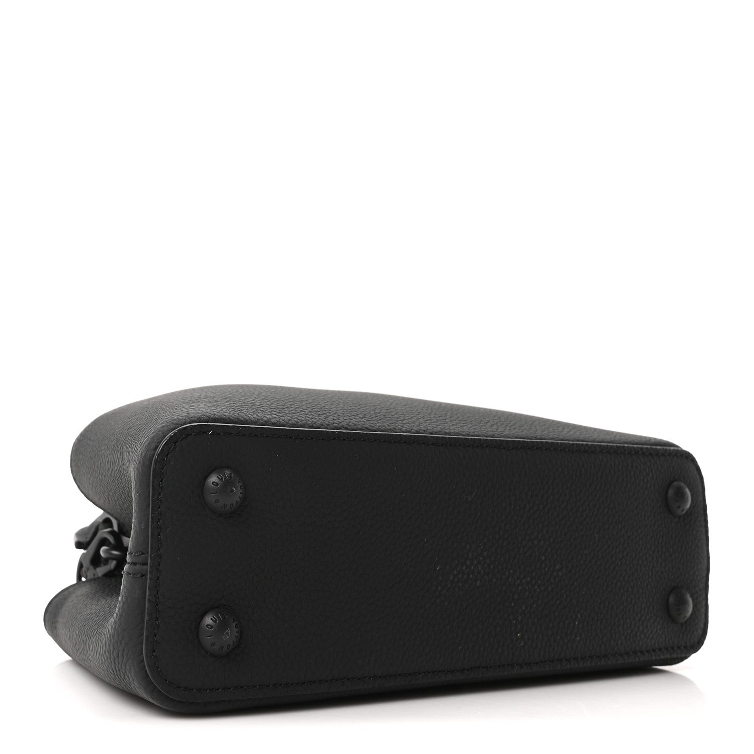 Louis Vuitton Matte Taurillon Capucines East West Mini All Black