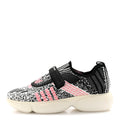 Prada Rubber Knit Printed Fabric Cloudbust Air Sneakers 37 White Pink Black