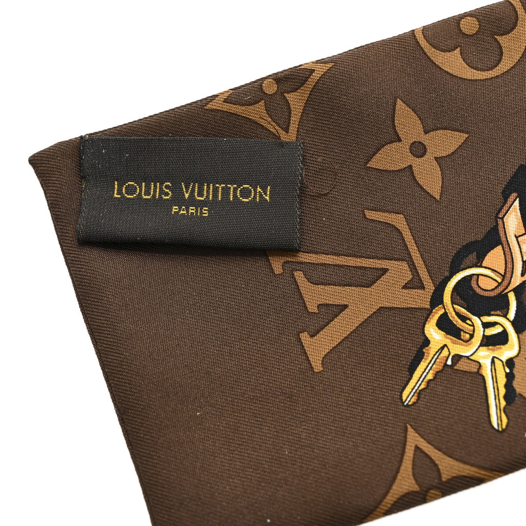 Louis Vuitton Silk Monogram Confidential Bandeau Brown