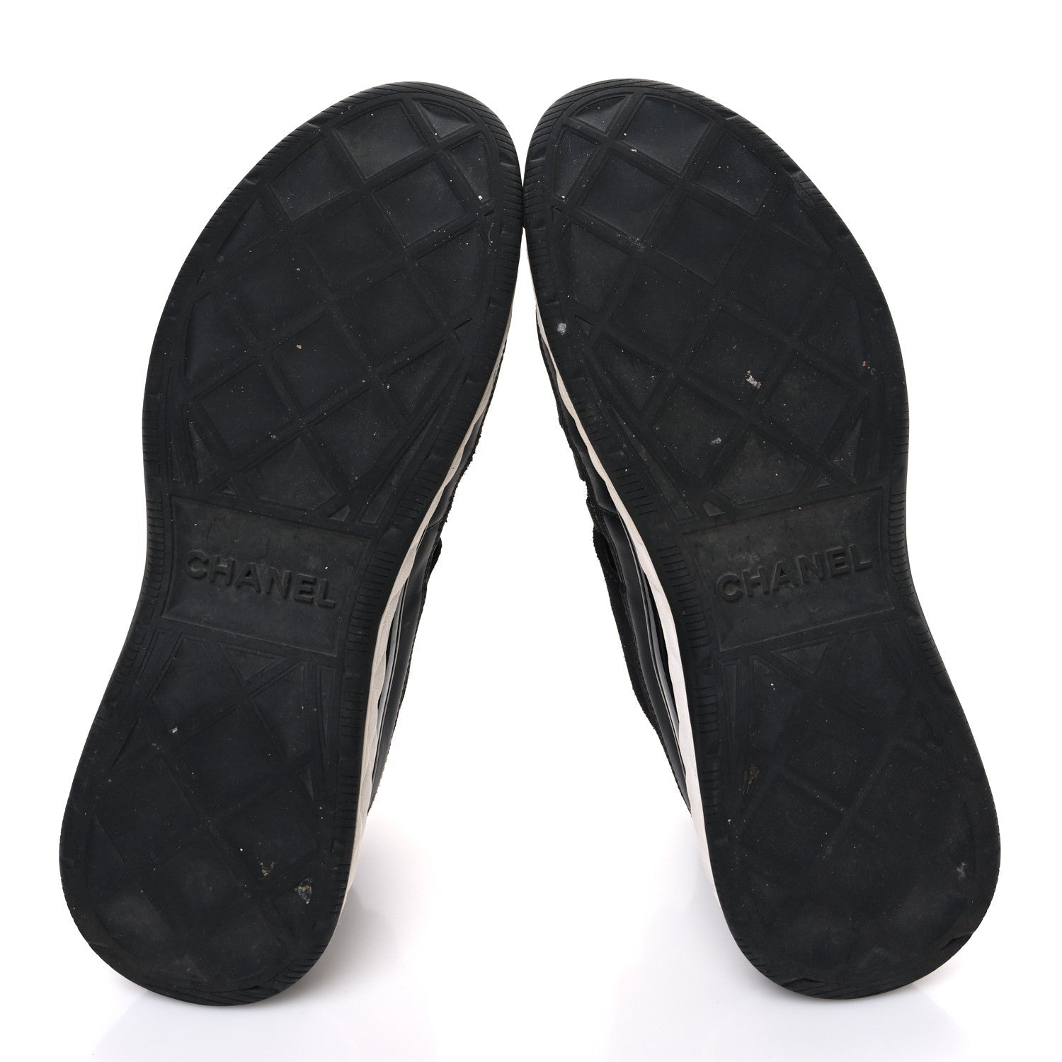 Fabric Calfskin Suede CC Sneakers 41 Black