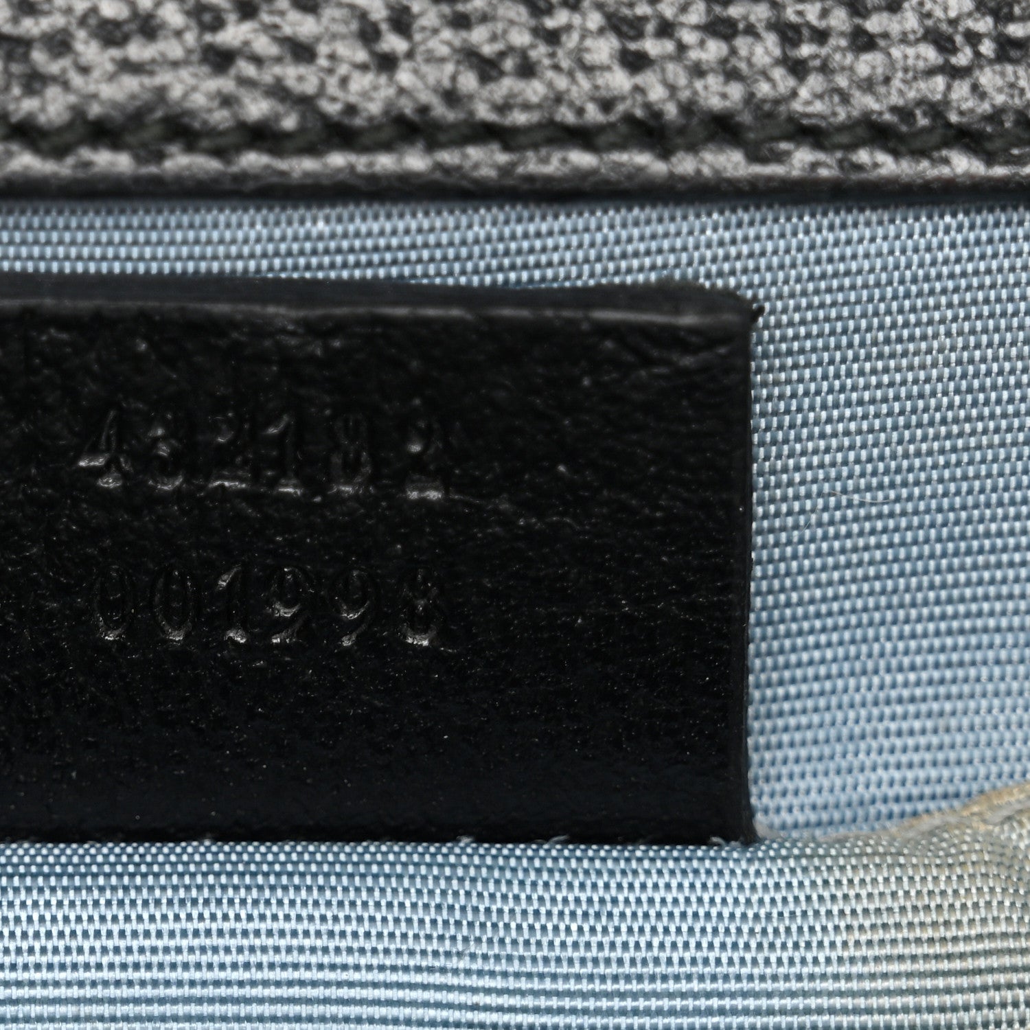 Gucci Grained Calfskin Bee Star Small Padlock Shoulder Bag Black