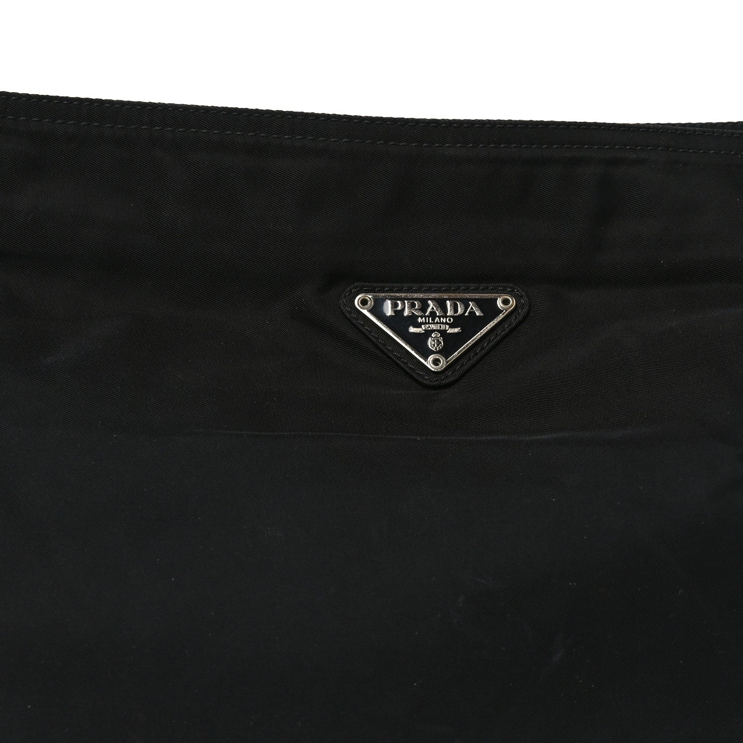 Prada Nylon Flat Messenger Bag Black