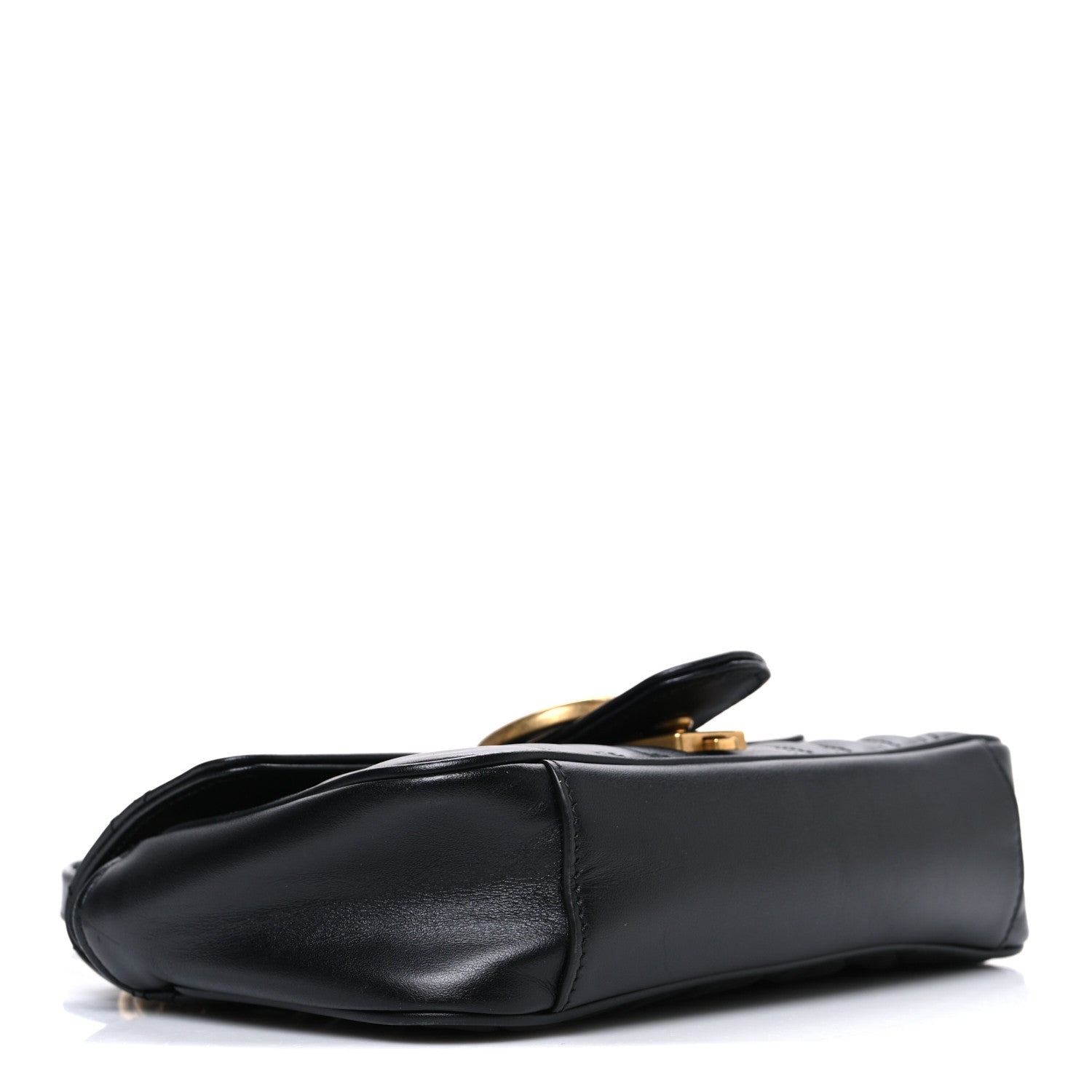Gucci Calfskin Matelasse Mini GG Marmont Shoulder Bag Black