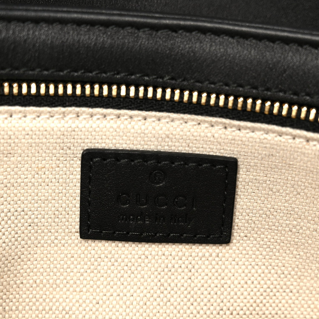 Gucci Arabella Calfskin Horsebit 1955 Soft Small Shoulder Bag Black