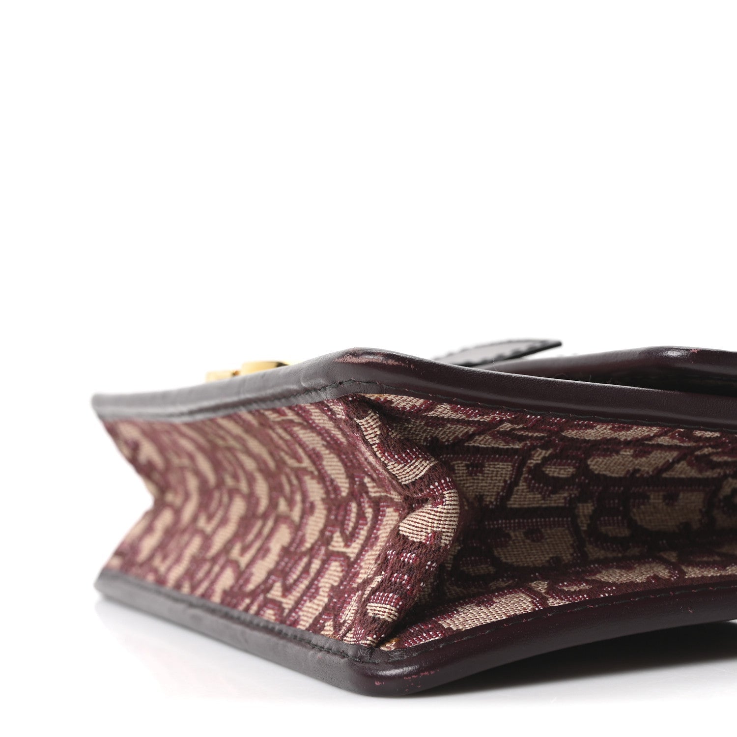 Christian Dior Oblique 30 Montaigne Flap Bag Burgundy