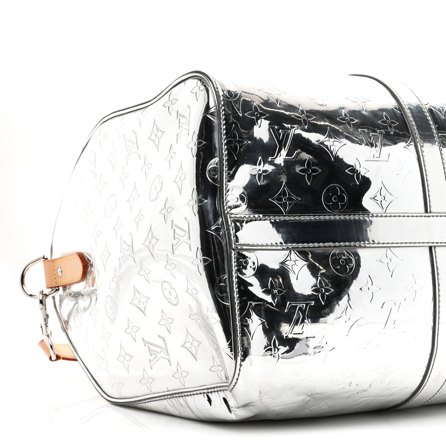 Louis Vuitton Monogram Mirror Keepall Bandouliere 50 Silver
