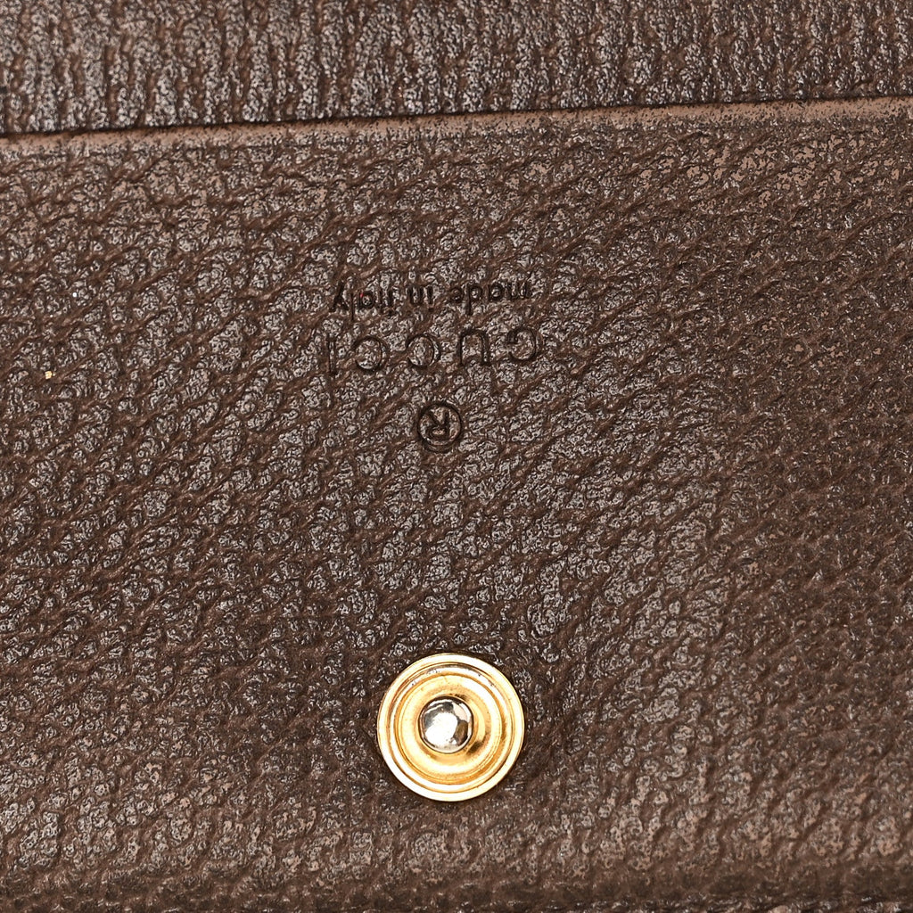Gucci GG Supreme Monogram Web Ophidia Card Case Beige New Acero