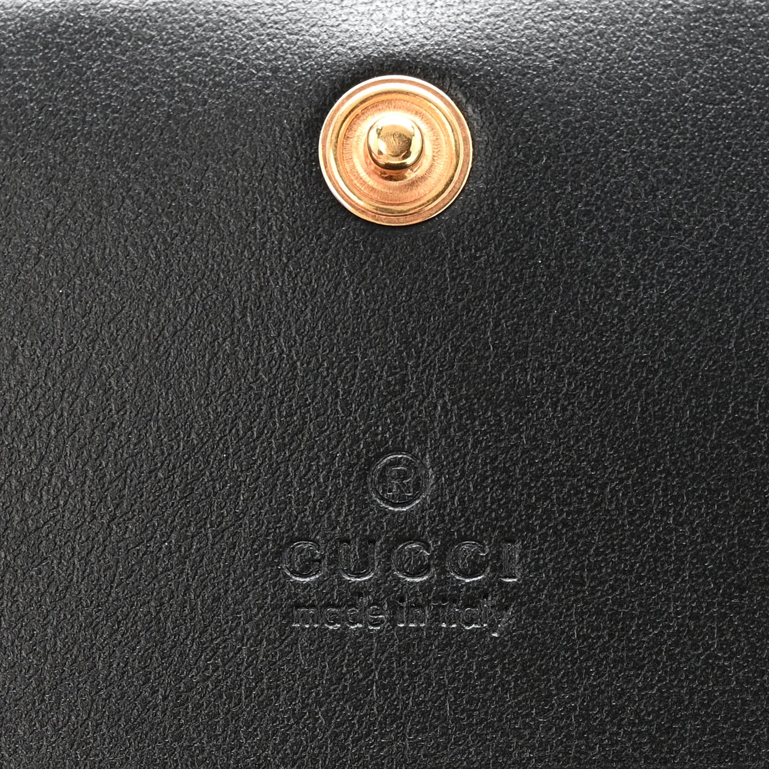 Gucci Calfskin GG Matelasse Card Case Wallet Black