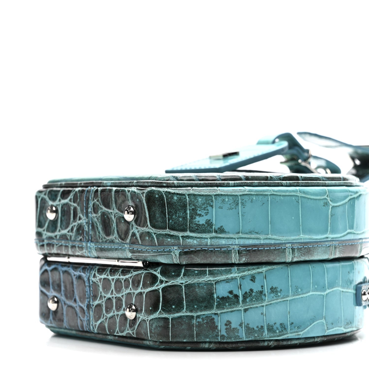 Louis Vuitton Crocodile Petite Boite Chapeau Turquoise