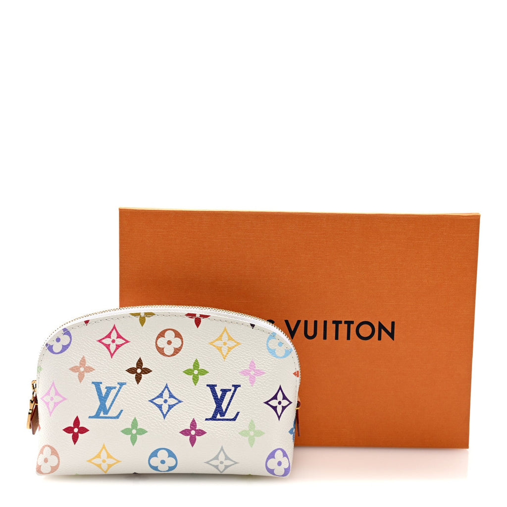 Louis Vuitton LV x TM Monogram Multicolor Cosmetic Pouch PM White