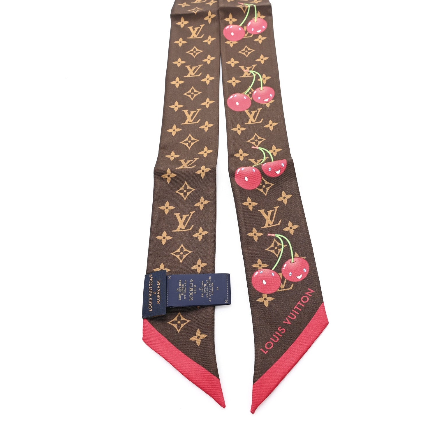 Louis Vuitton LV X TM Silk Monogram Cerises Bandeau Brown