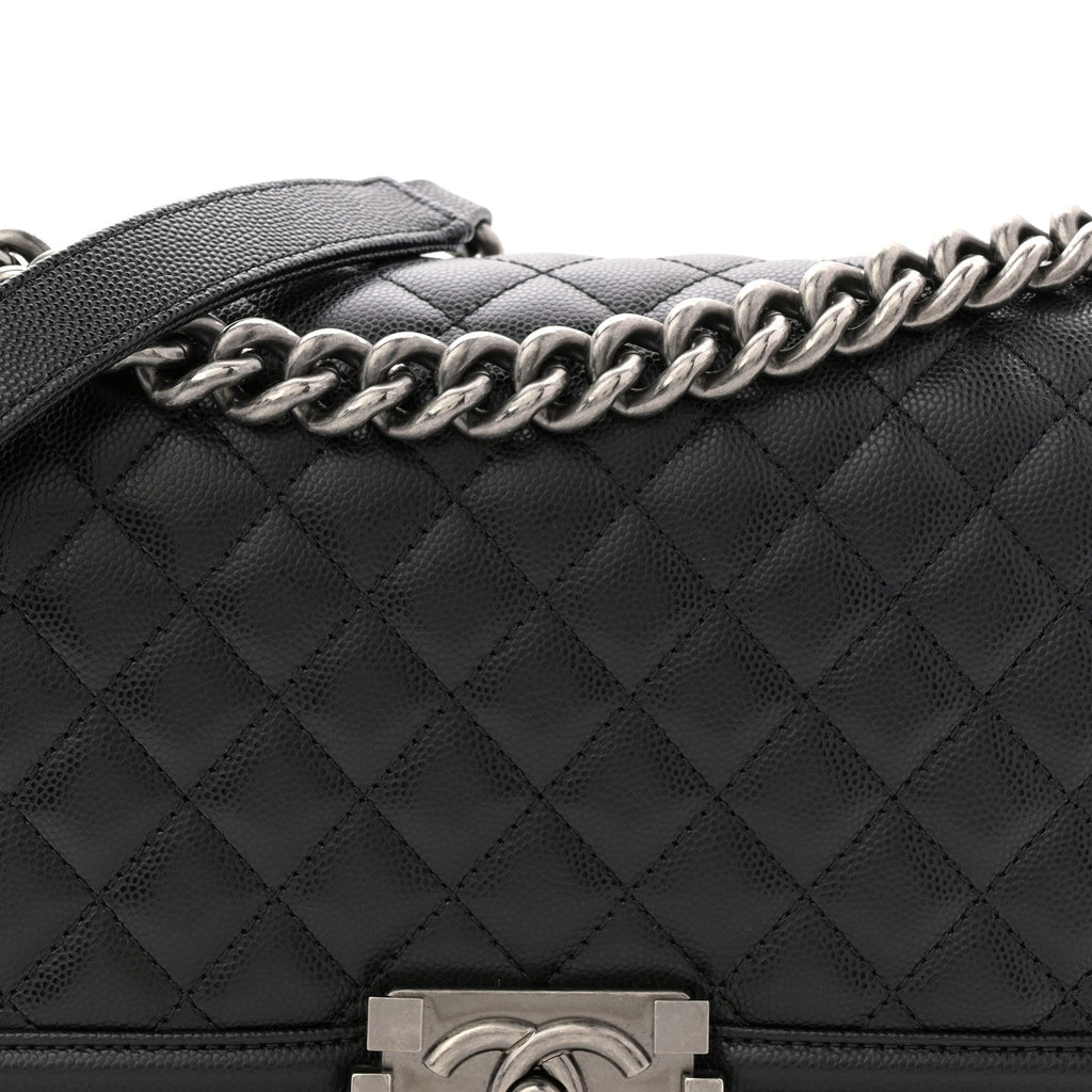 Chanel Caviar Quilted Medium Boy Flap Black