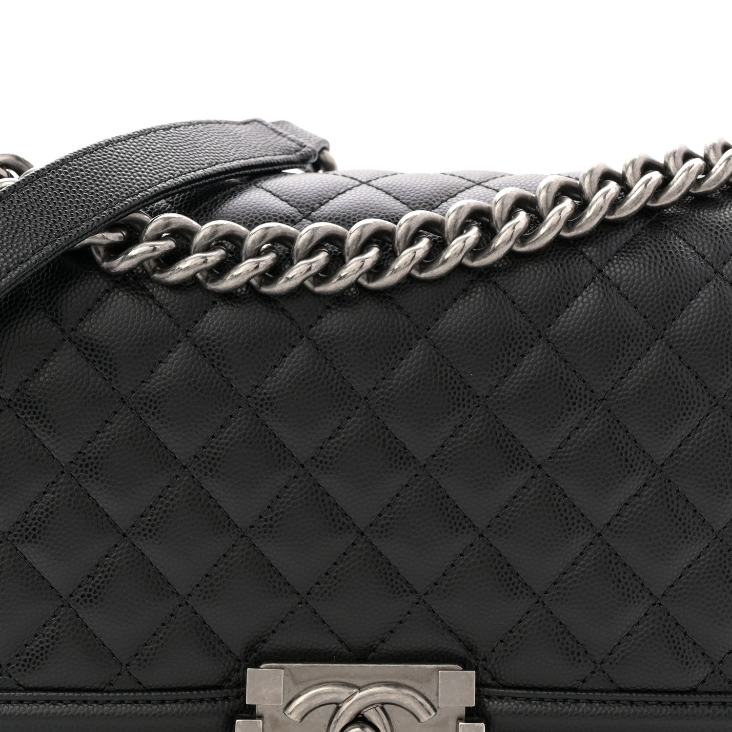 Chanel Caviar Quilted Medium Boy Flap Black