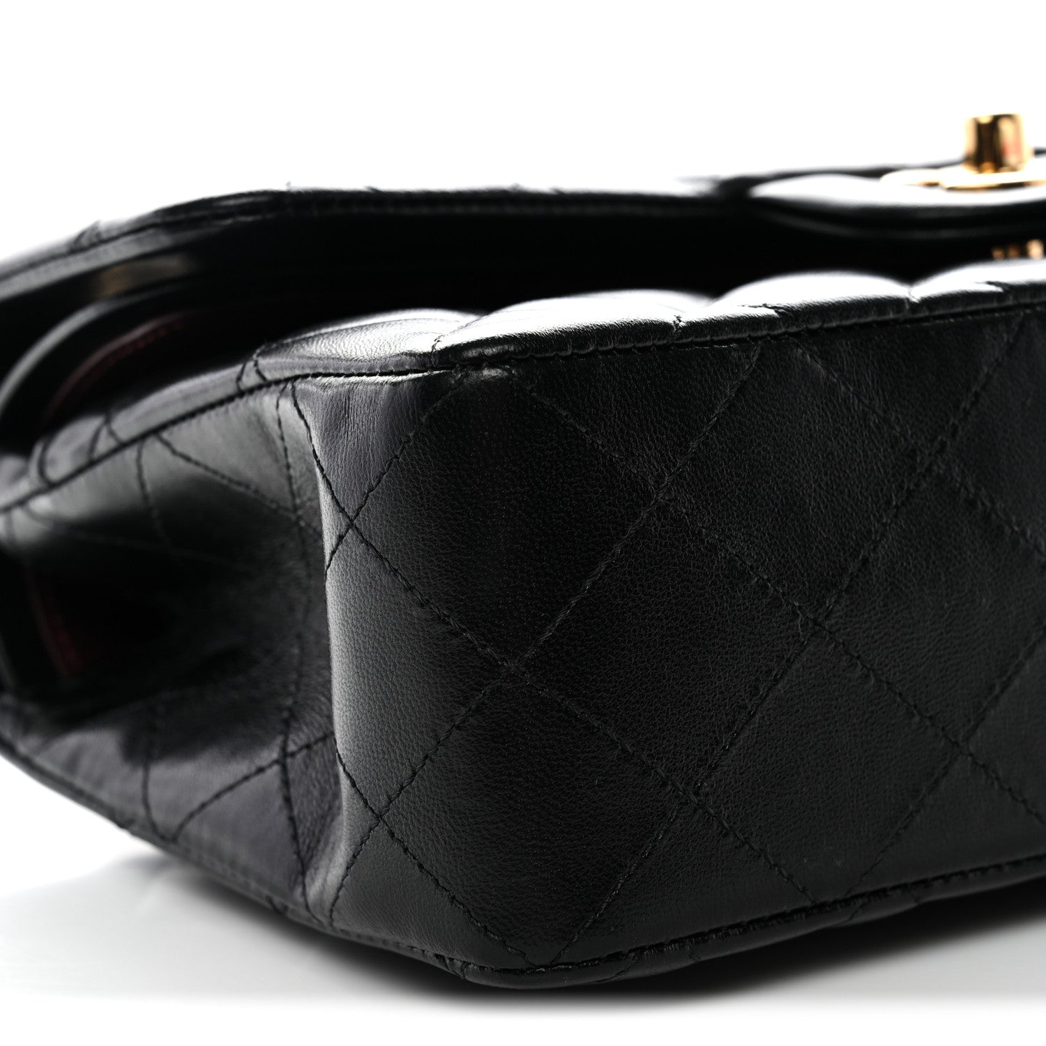 Chanel Lambskin Quilted Small Double Flap Black