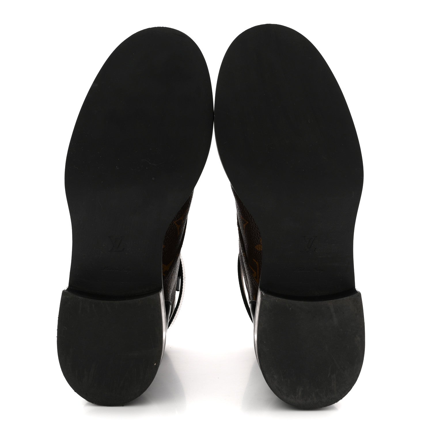 Louis Vuitton Calfskin Monogram Wonderland Flat Ranger Boots 39 Black