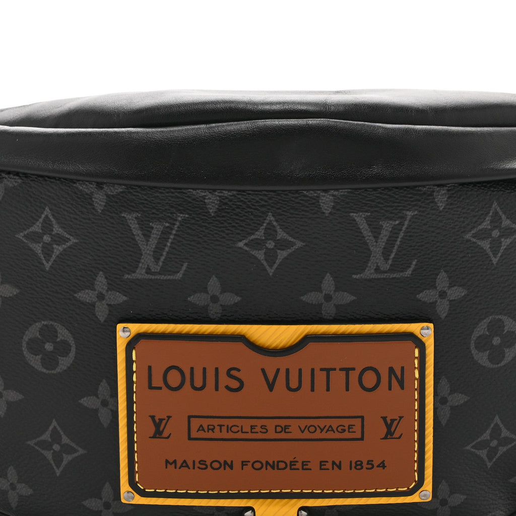 Louis Vuitton Monogram Eclipse Epi Gaston Label Discovery Bumbag Black Savan Yellow