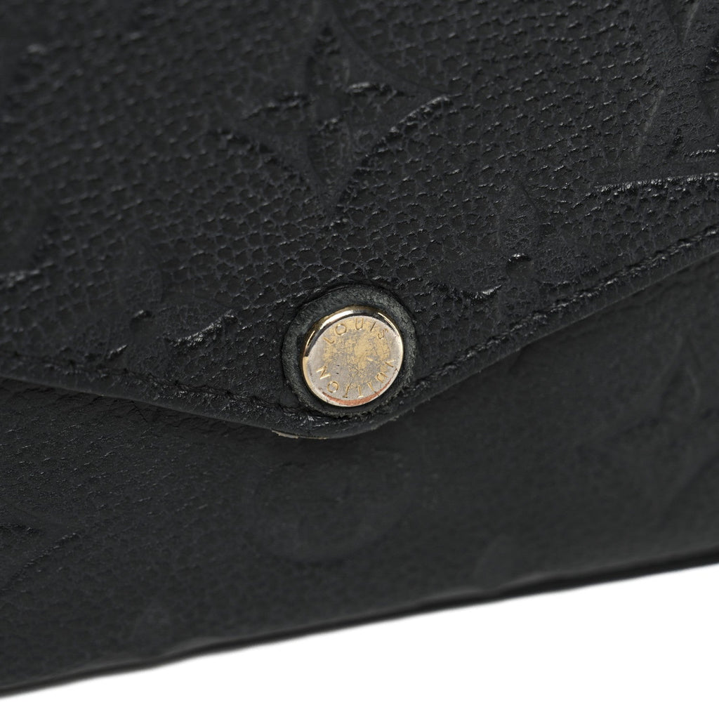 Louis Vuitton Empreinte Pochette Felicie Chain Wallet Black