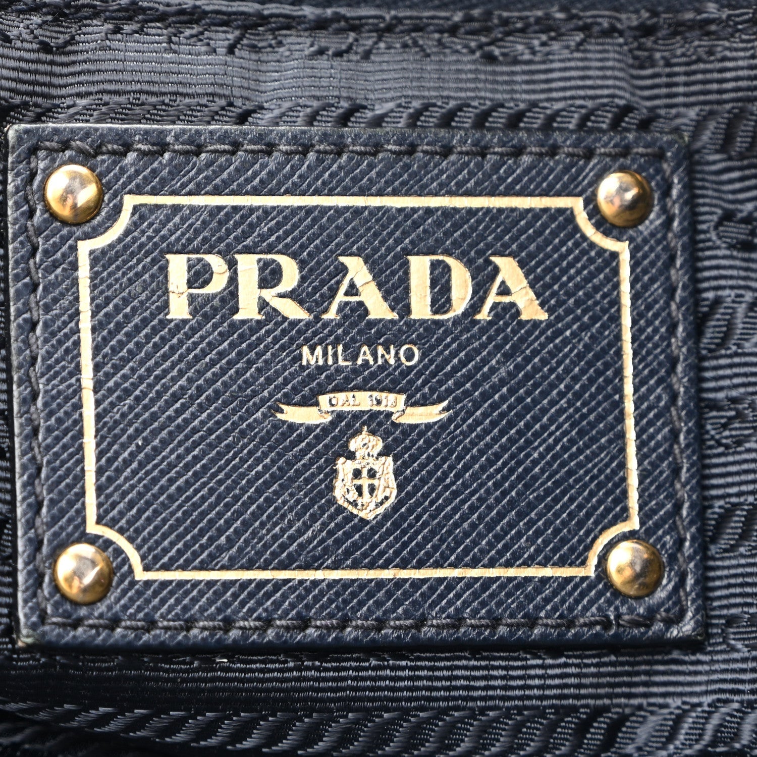 Prada Saffiano Tessuto Nylon Shopping Tote Royal Blue