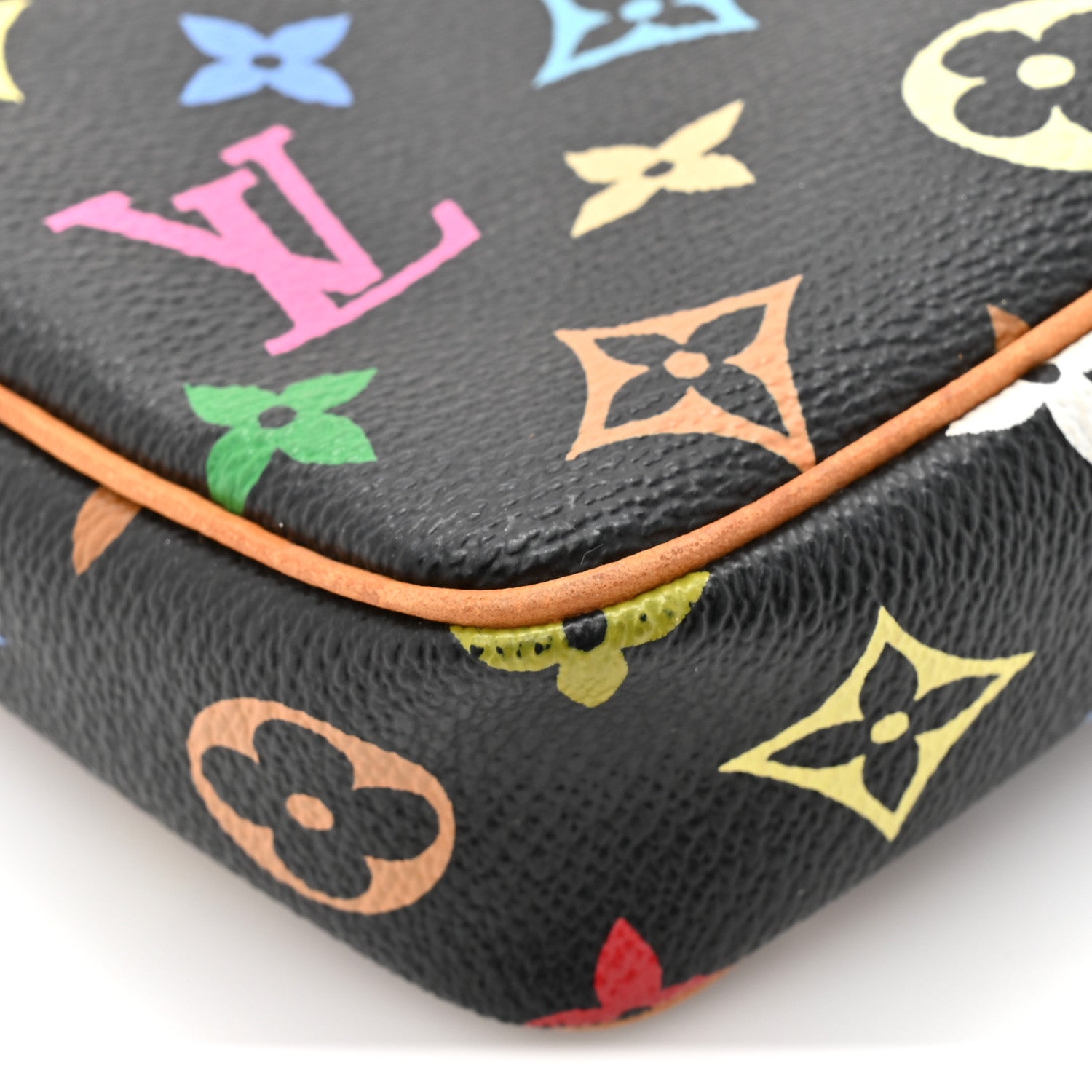 Louis Vuitton Monogram Multicolor Pochette Accessories Black