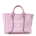 Chanel Mixed Fibers Small Deauville Tote Pink