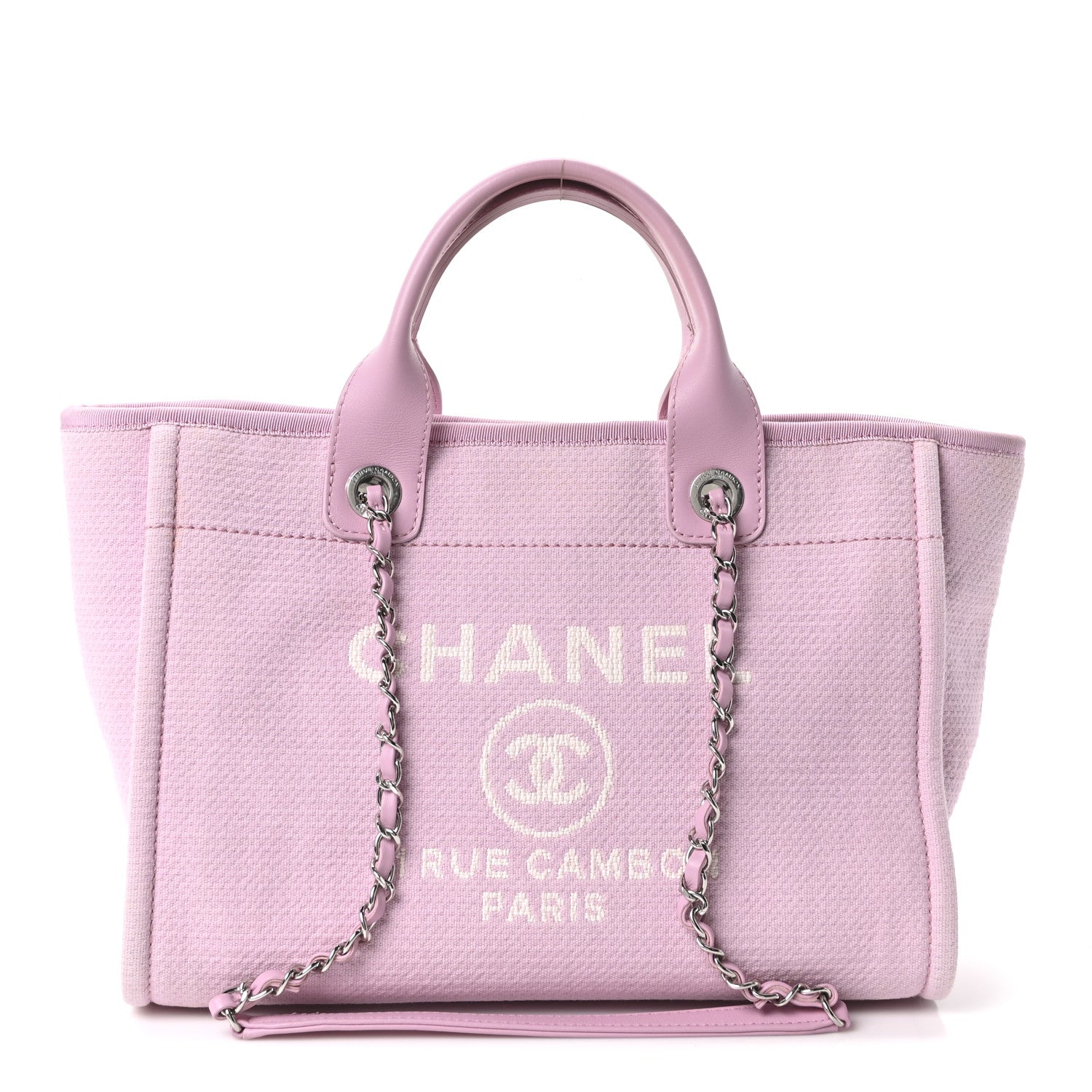 Chanel Mixed Fibers Small Deauville Tote Pink