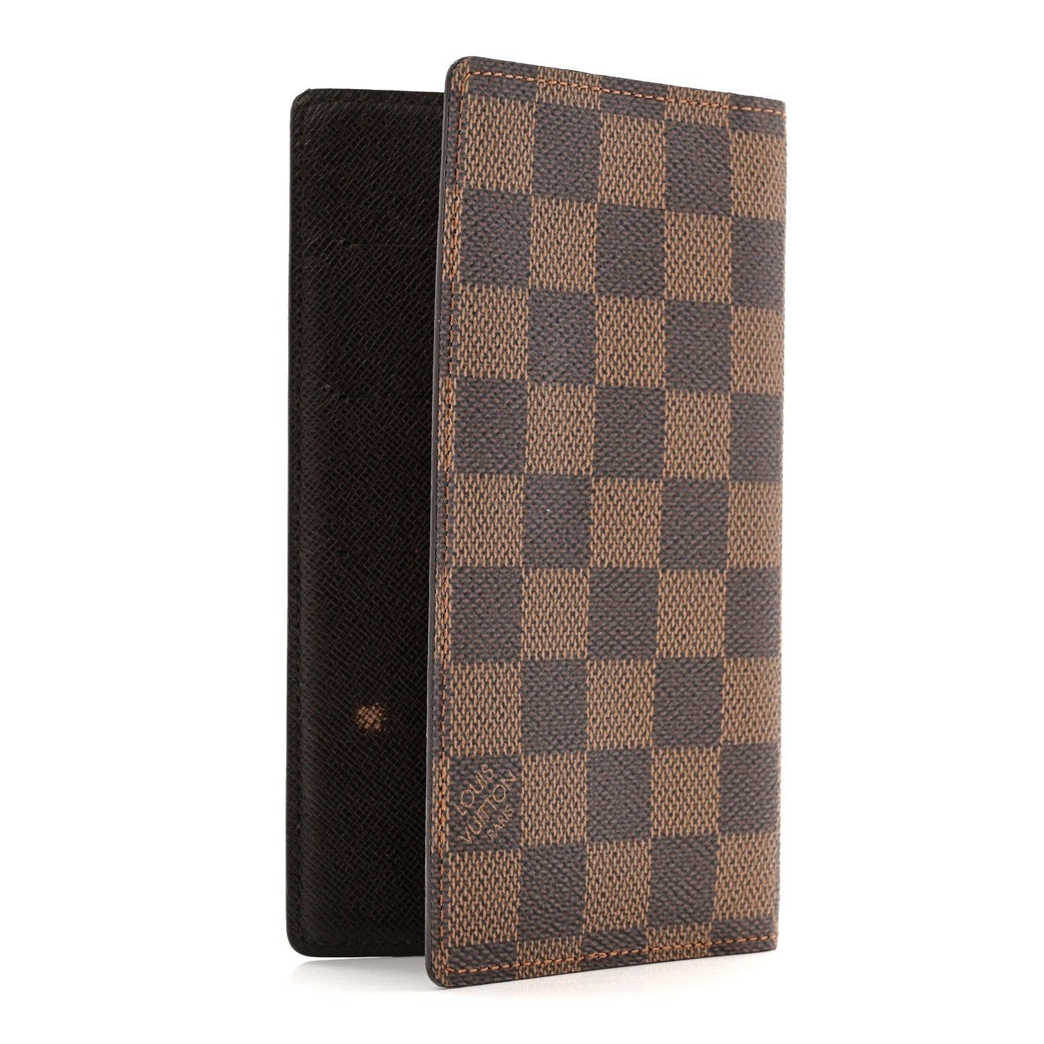 Louis Vuitton Damier Ebene Checkbook Cover Wallet