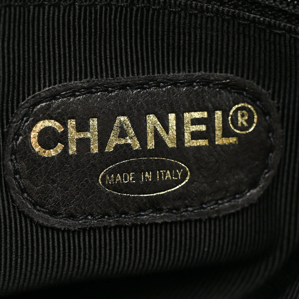 Chanel Caviar Triple CC Shoulder Bag Black