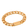 Gucci Metal Logo Curb Chain Bracelet Gold
