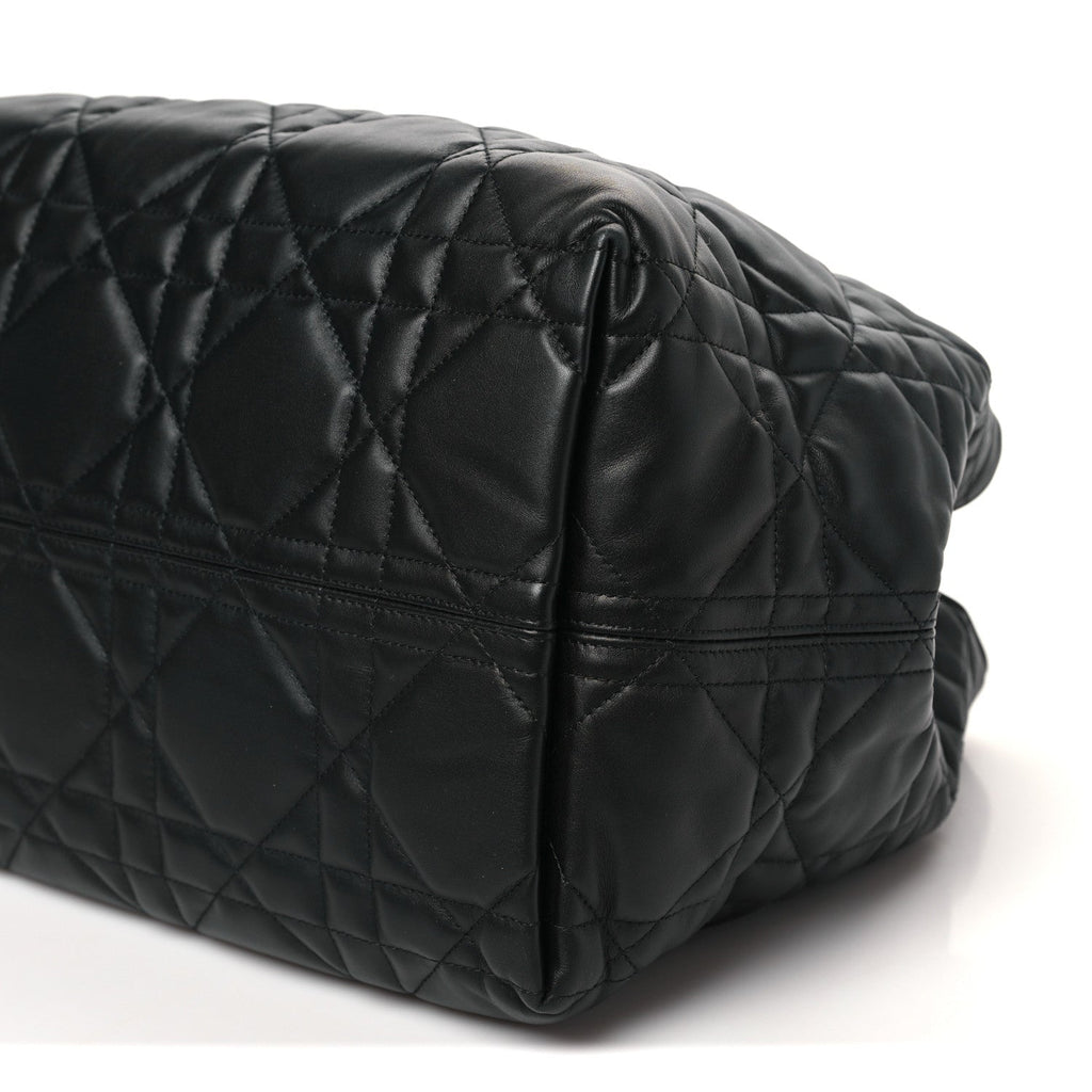 Christian Dior Calfskin Macrocannage Large Toujours Black