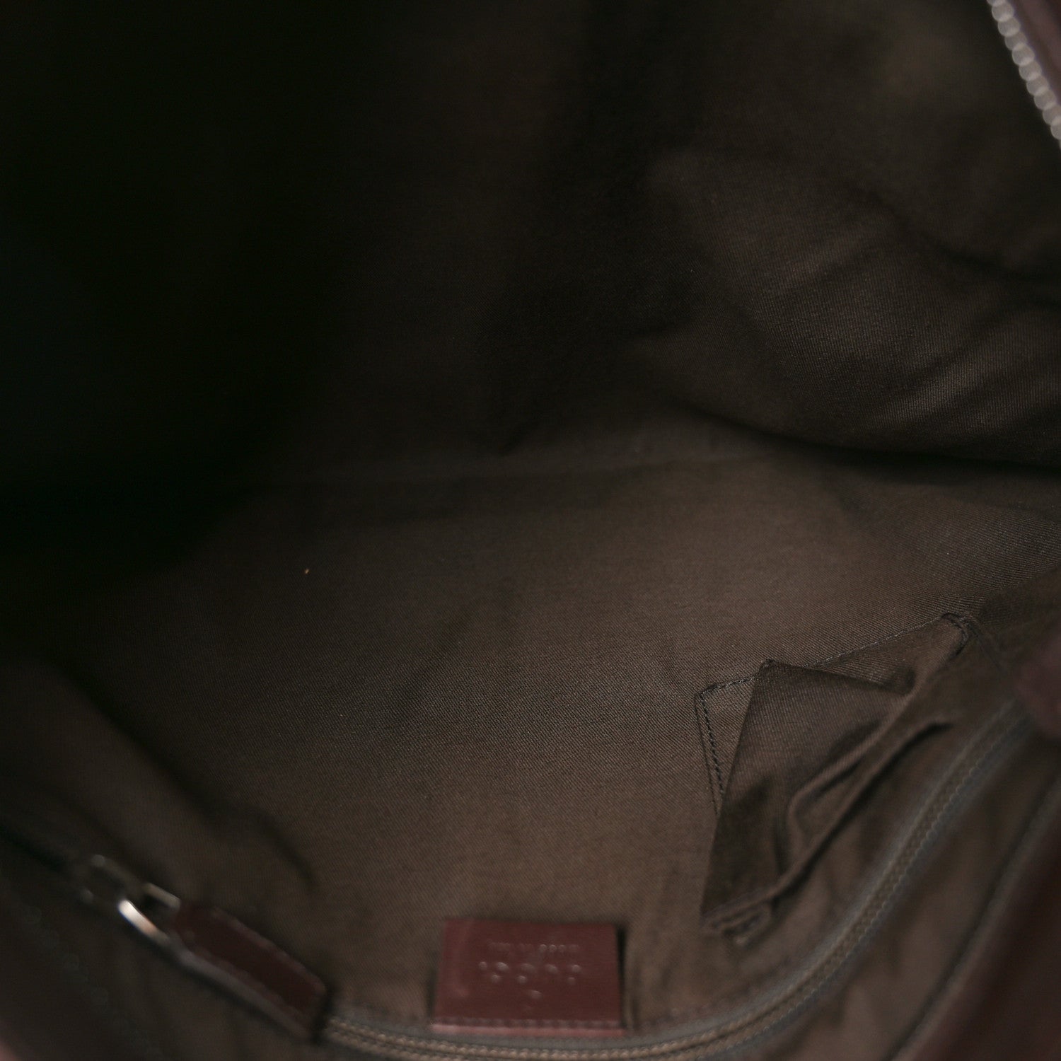 Gucci Guccissima Flat Messenger Bag Brown Dark Brown