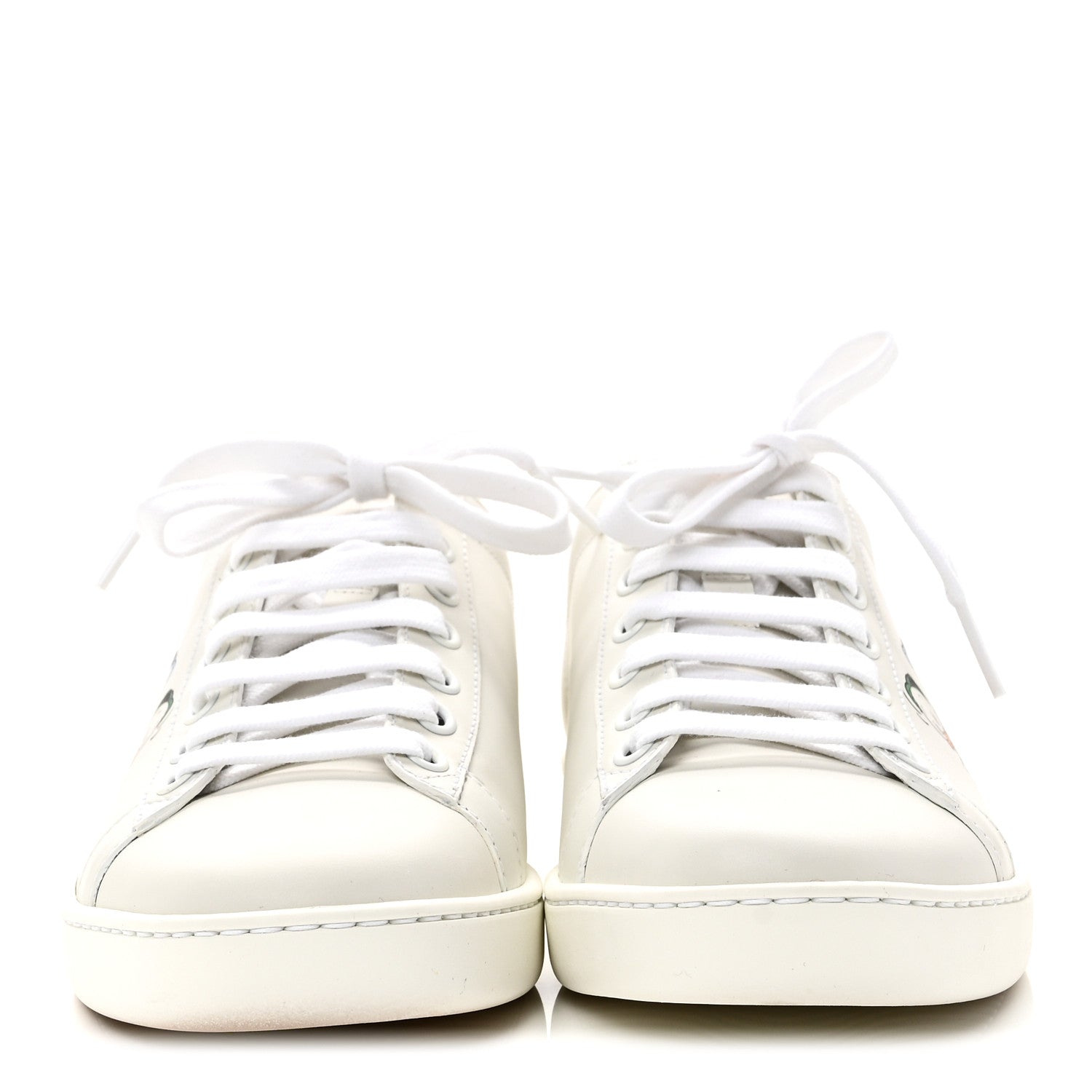 Gucci X DISNEY Calfskin Miro Soft Donald Duck Womens Ace Sneakers 37 White Bright Splash