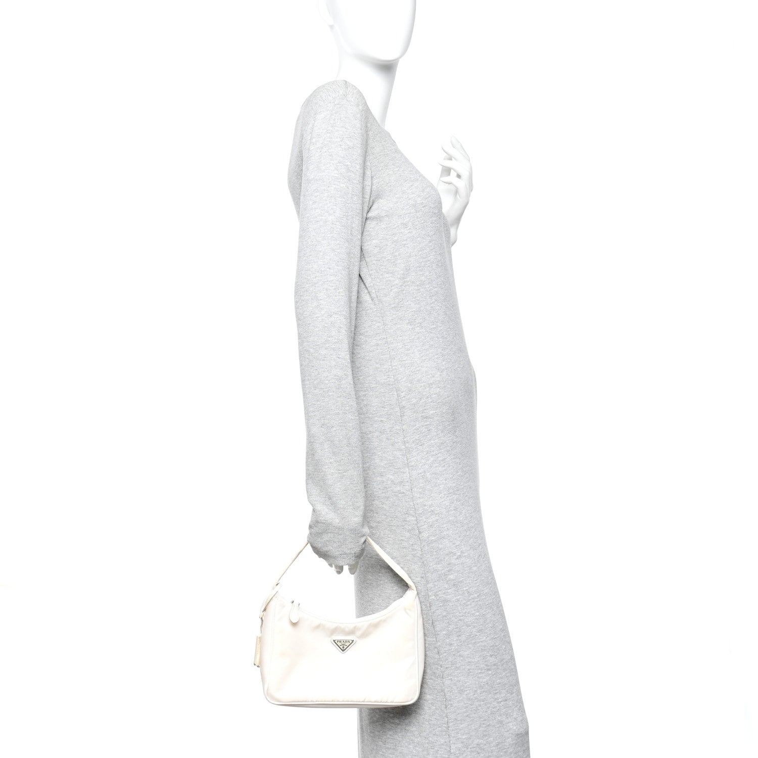 Prada Tessuto Nylon Mini Re-Edition 2000 Bag White