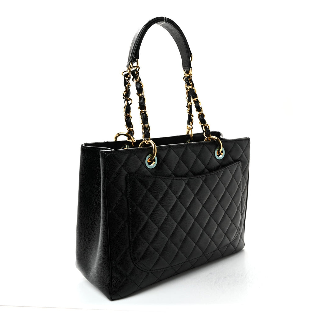 Chanel Caviar Quilted Grand Shopping Tote GST Black
