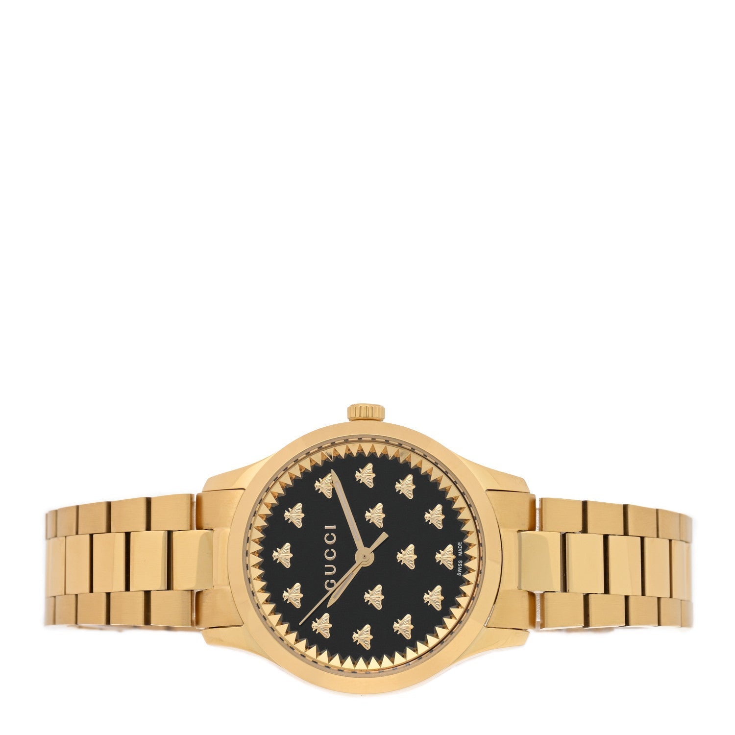 Gucci Stainless Steel 32mm G-Timeless Bee Quartz Watch Black