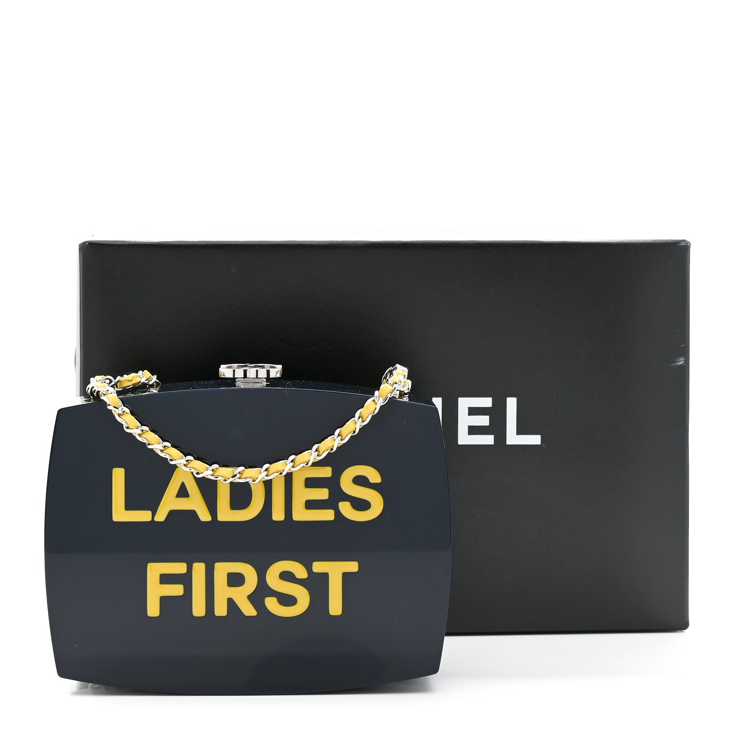 Chanel Plexiglass Evening In The Street 5x5=CC Small Clutch Dark Blue