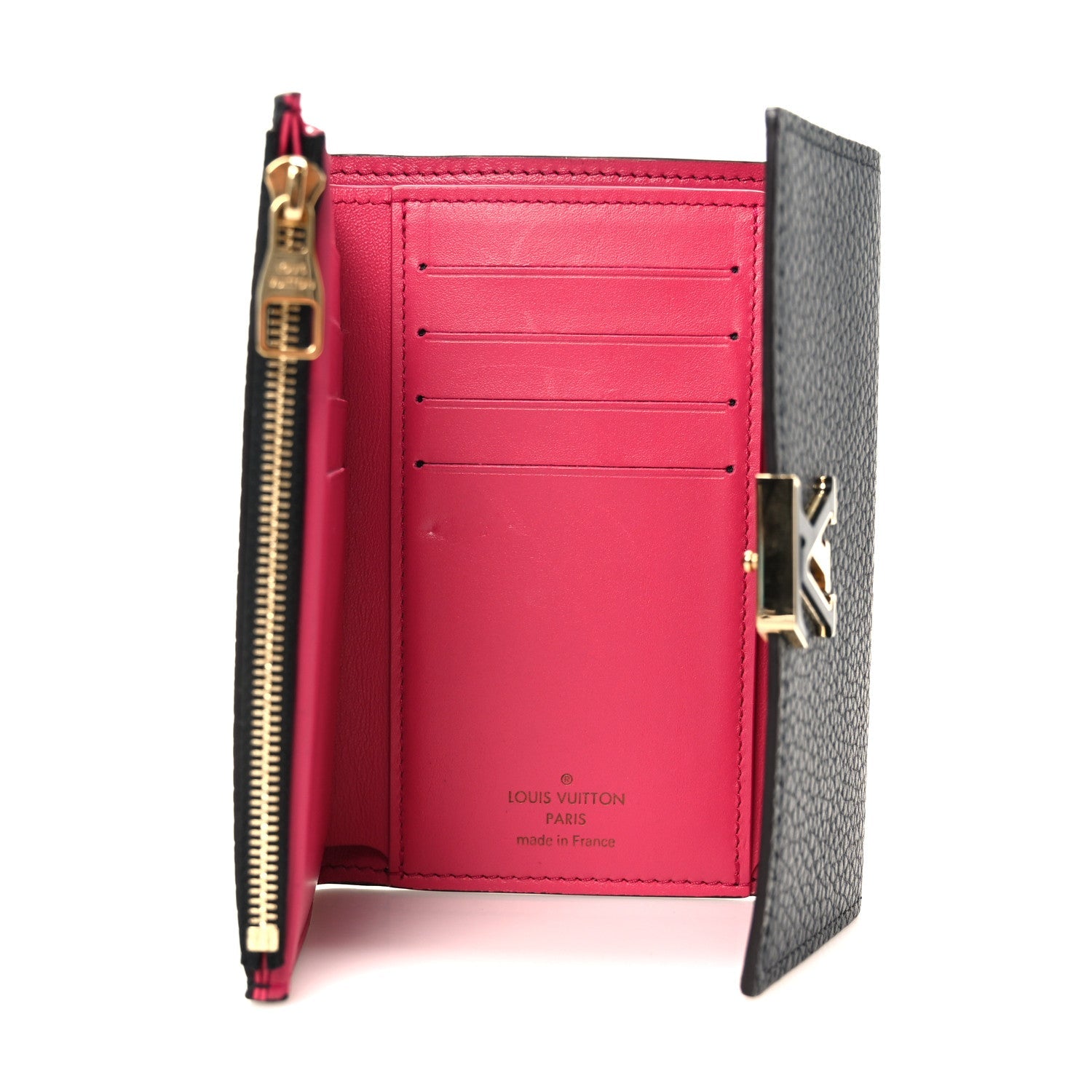 Louis Vuitton Taurillon Capucines Compact Wallet Black