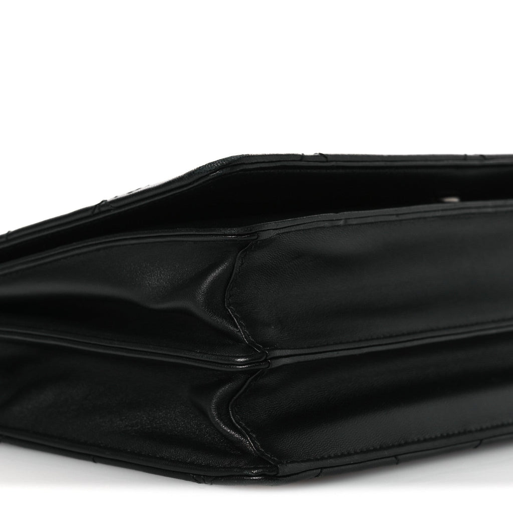 Prada Nappa Triangle Stitched Spectrum Shoulder Bag Black