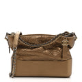 Chanel Metallic Aged Calfskin Quilted Medium Gabrielle  Bronze