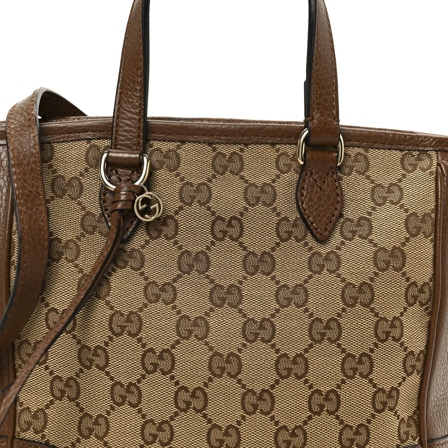 Gucci Monogram Small Bree Tote Beige Tabacco
