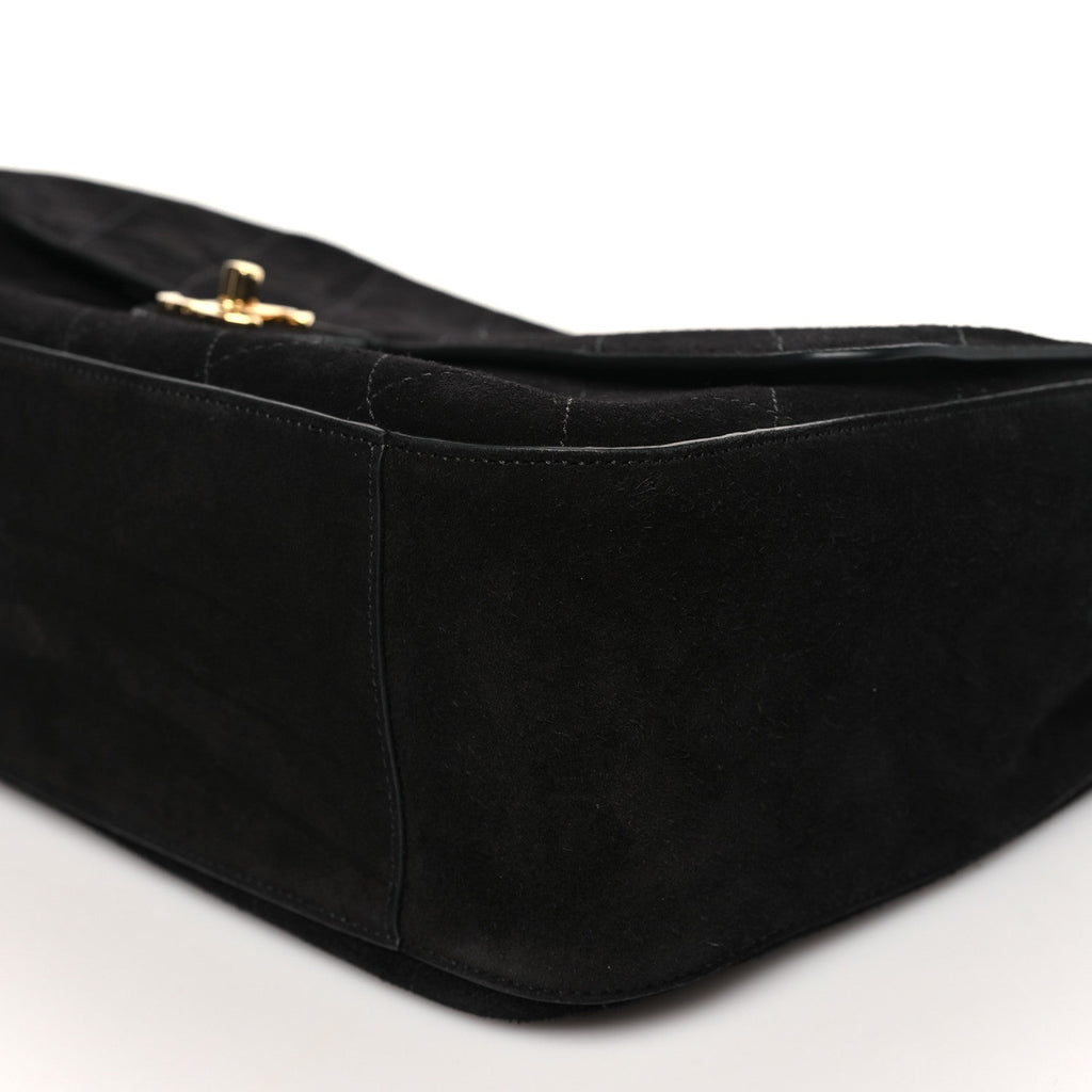 Chanel Suede Calfskin Small Souplissimo Maxi Flap Black