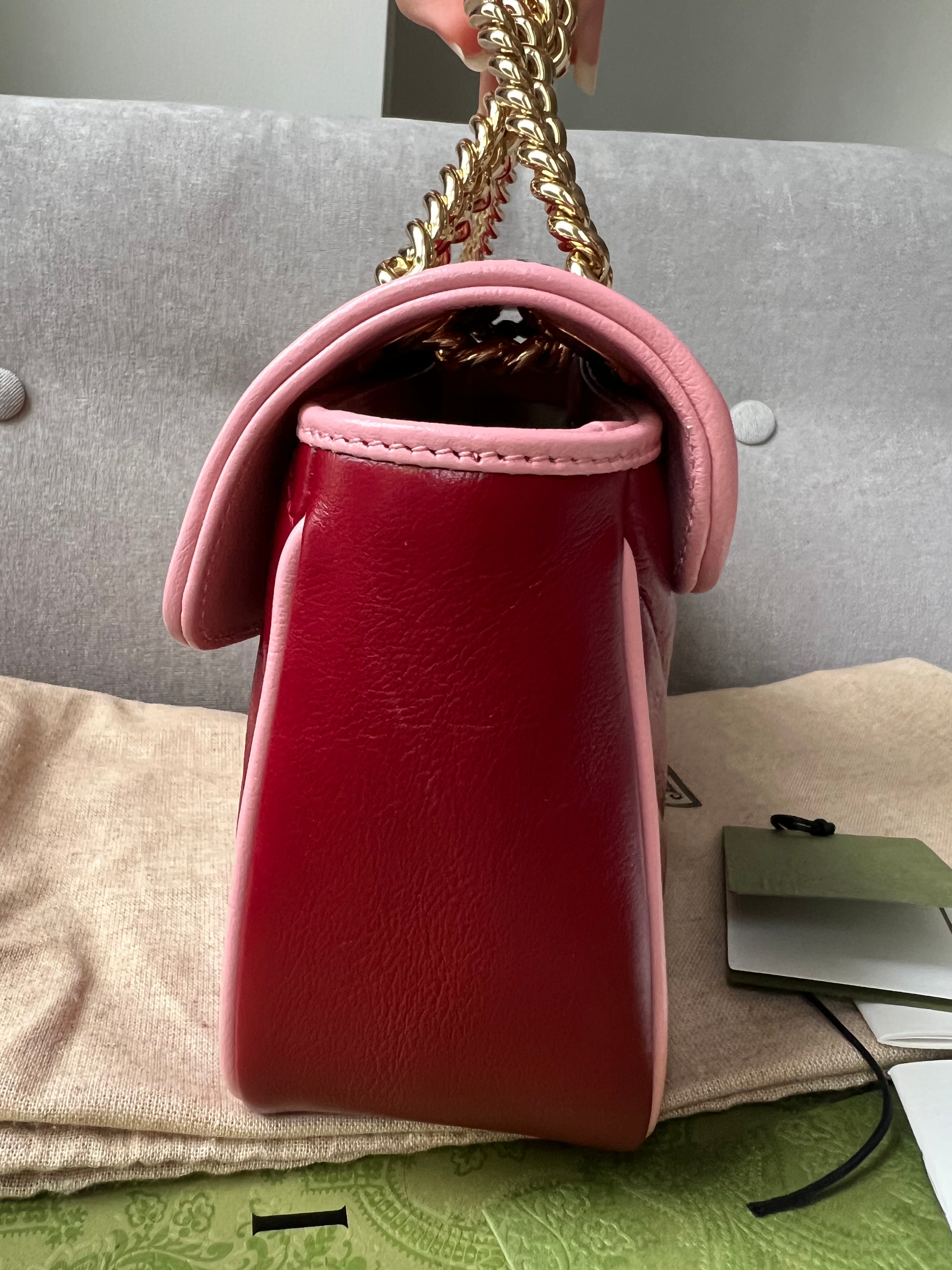 Gucci GG Torchon Pink Marmont Small Shoulder Bag