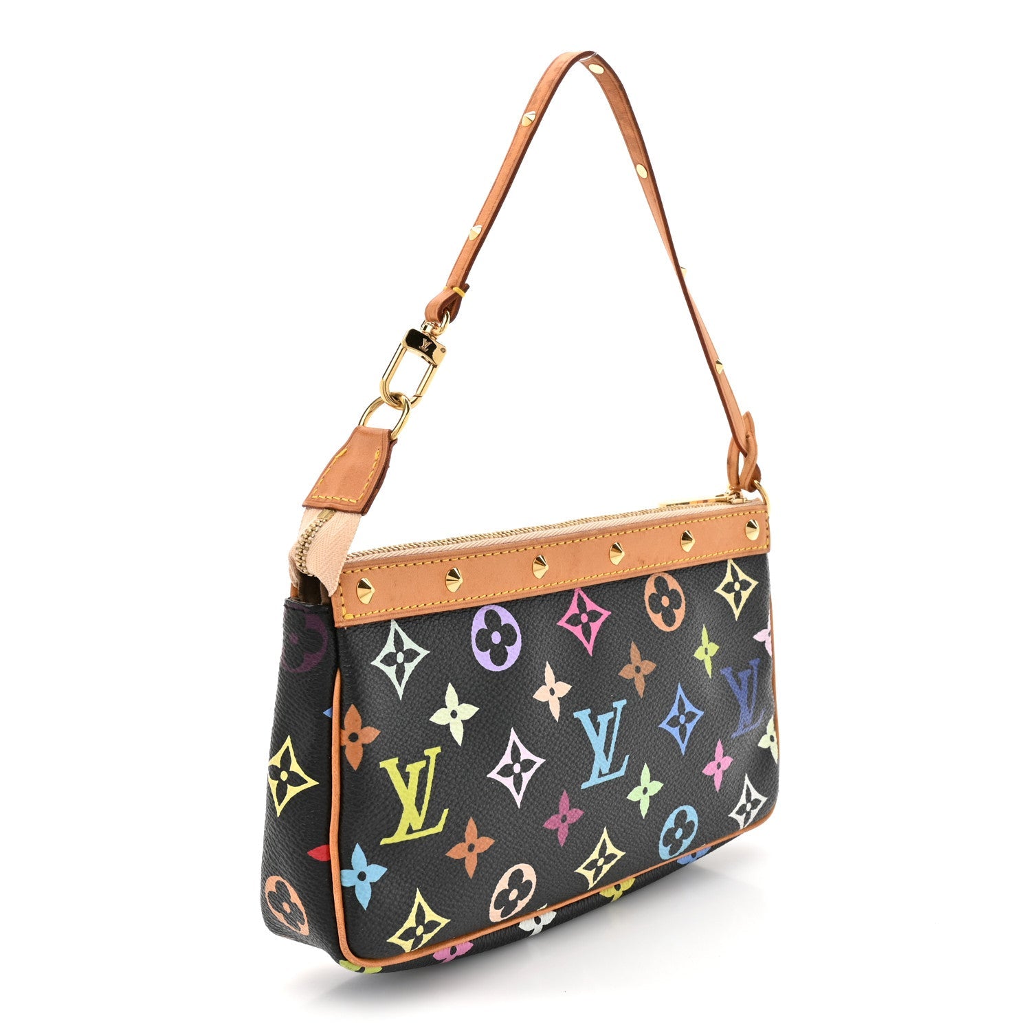 Louis Vuitton Monogram Multicolor Pochette Accessories Black